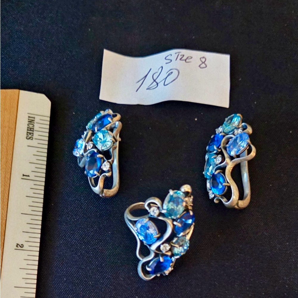 Elegant Blue Gemstone Earrings